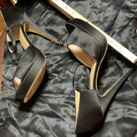 Authentic EUC YSL Black Satin Peep Toe Pumps - Picture 13 of 13